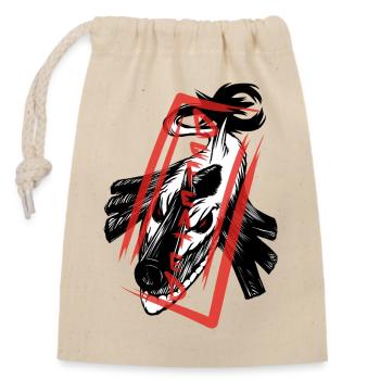 The defeated: Shark Monster - Closable cotton gift bag (14x20cm) - nature - Front