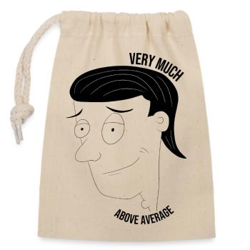 Very much above average man - Closable cotton gift bag (14x20cm) - nature - Front