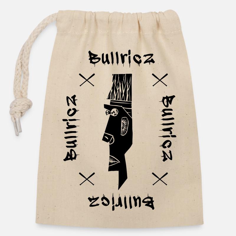 GoA Bullricz - Verschließbarer Geschenkbeutel aus Baumwolle (14x20cm) - Natur