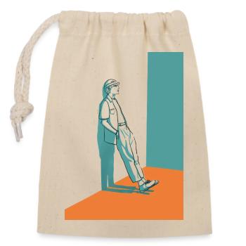 Urban Silhouette - Closable cotton gift bag (14x20cm) - nature - Front