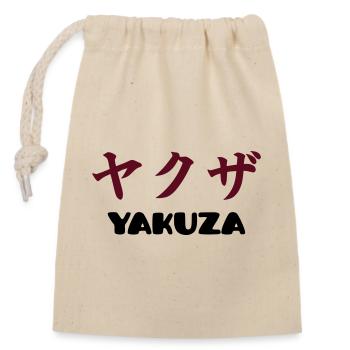 Yakuza (V) - Verschließbarer Geschenkbeutel aus Baumwolle (14x20cm) - Natur - Vorne