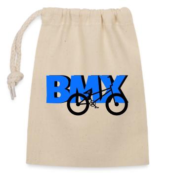 T-shirt BMX Freestyle – Roulez avec style - Sac cadeau en coton avec cordon (14 x 20 cm) - nature - Devant
