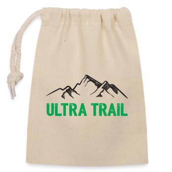 Ultra Trail - Sac cadeau en coton avec cordon (14 x 20 cm) - nature - Devant