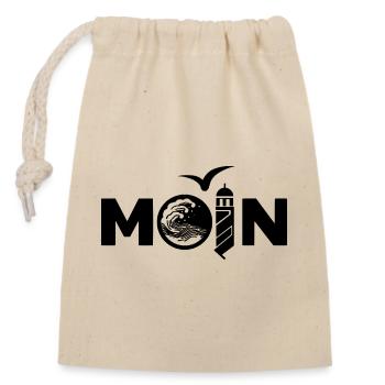 Moin typiquement allemand du nord - Sac cadeau en coton avec cordon (14 x 20 cm) - nature - Devant