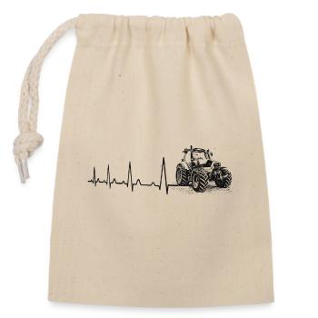 Heartbeat Farmer - Agriculture Vie rurale - Sac cadeau en coton avec cordon (14 x 20 cm) - nature - Devant