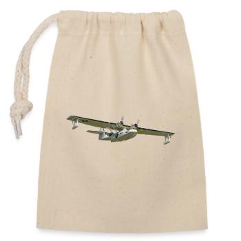 PBY Catalina - Closable cotton gift bag (14x20cm) - nature - Front