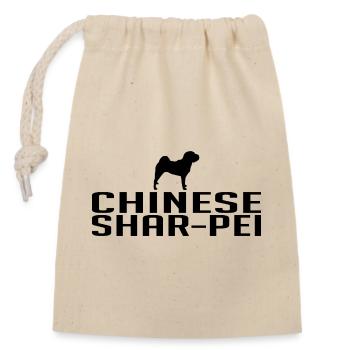 Chinese Shar-Pei Hunderasse Hunde Wilsigns - Verschließbarer Geschenkbeutel aus Baumwolle (14x20cm) - Natur - Vorne