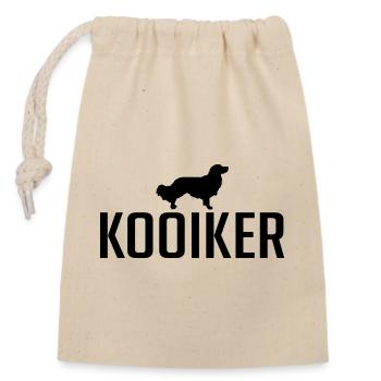Kooiker dog breed Kooikerhondje dogs Wilsigns - Closable cotton gift bag (14x20cm) - nature - Front