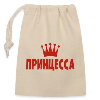 Princesse Dicton russe en russe - Sac cadeau en coton avec cordon (14 x 20 cm) - nature - Devant