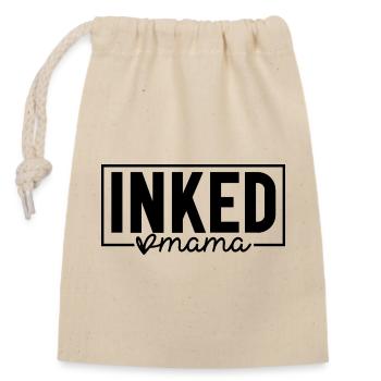 Inked Mama - Tattoo Mama - Closable cotton gift bag (14x20cm) - nature - Front