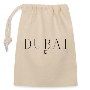 Ich liebe Dubai - Verschließbarer Geschenkbeutel aus Baumwolle (14x20cm) - Natur - Vorne