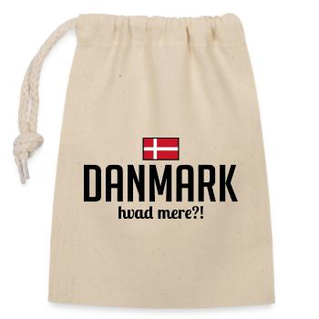 Danmark hvad mere Spruch Urlaub Dänemark - Verschließbarer Geschenkbeutel aus Baumwolle (14x20cm) - Natur - Vorne