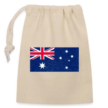 Australia - Closable cotton gift bag (14x20cm) - nature - Front