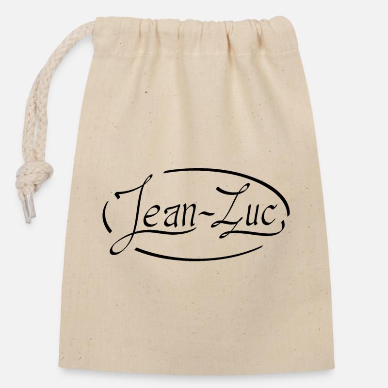 Jean Luc - Sac cadeau en coton avec cordon (14 x 20 cm) - nature