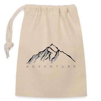 Grey Mountain Silhouette - Closable cotton gift bag (14x20cm) - nature - Front