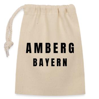 Amberg Bayern - Verschließbarer Geschenkbeutel aus Baumwolle (14x20cm) - Natur - Vorne