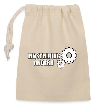 CHANGE SETTING - Closable cotton gift bag (14x20cm) - nature - Front