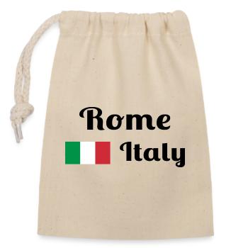 Rom, Italien - Stilvolle Drucke - Verschließbarer Geschenkbeutel aus Baumwolle (14x20cm) - Natur - Vorne