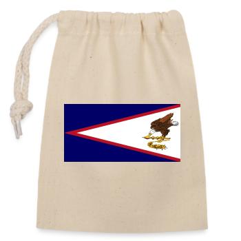American Samoa - Closable cotton gift bag (14x20cm) - nature - Front