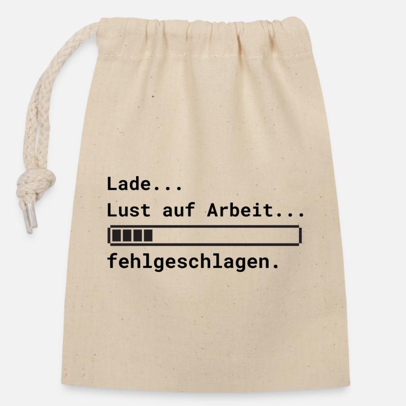 Lade Arbeit - Verschließbarer Geschenkbeutel aus Baumwolle (14x20cm) - Natur