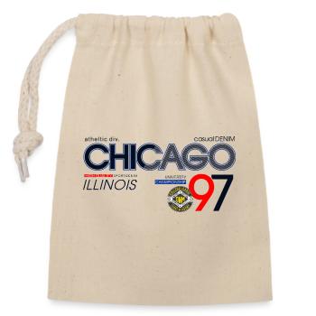 Urban College Sports Style Design - Closable cotton gift bag (14x20cm) - nature - Front