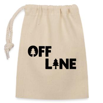 Offline Waldsilhouette - Verschließbarer Geschenkbeutel aus Baumwolle (14x20cm) - Natur - Vorne