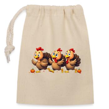 Thanksgiving Truthahn Baby - Verschließbarer Geschenkbeutel aus Baumwolle (14x20cm) - Natur - Vorne