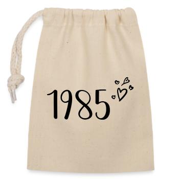 1985 - Closable cotton gift bag (14x20cm) - nature - Front