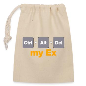 Ctrl Alt Supprimer mon ex pour les gamers et les geeks, Split - Sac cadeau en coton avec cordon (14 x 20 cm) - nature - Devant