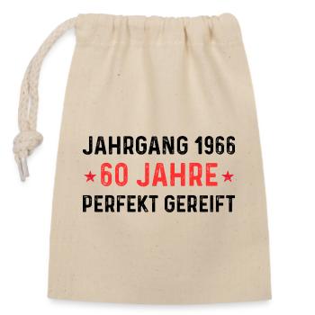 Millésime 1966 – 60 ans parfaitement maturé - Sac cadeau en coton avec cordon (14 x 20 cm) - nature - Devant