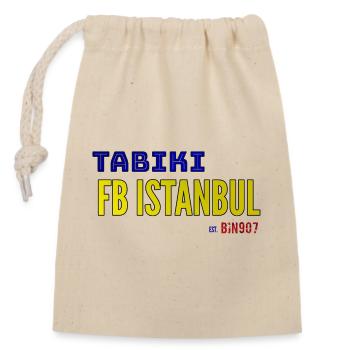 TABIKI FB ISTANBUL Contrast Design - Sac cadeau en coton avec cordon (14 x 20 cm) - nature - Devant