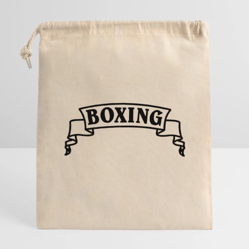 Boxen Boxtext in Wimpel oder Banner Verschließbarer Geschenkbeutel aus Baumwolle (14x20cm)