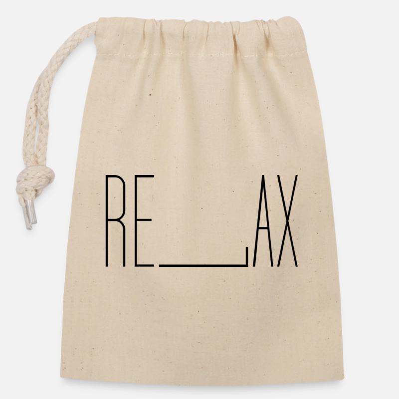 Relax - Verschließbarer Geschenkbeutel aus Baumwolle (14x20cm) - Natur