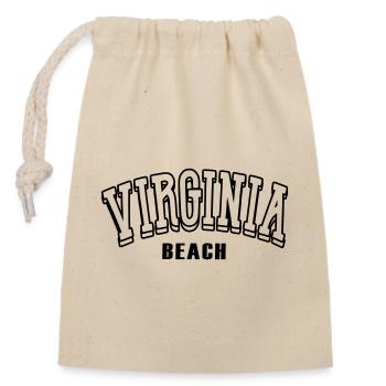 Virginia Shirt - Closable cotton gift bag (14x20cm) - nature - Front
