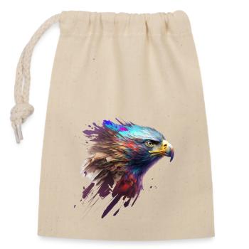 Mighty Eagle: A Modern Oil Painting - Closable cotton gift bag (14x20cm) - nature - Front