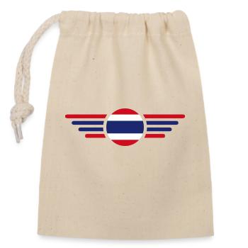 Thaïlande - Sac cadeau en coton avec cordon (14 x 20 cm) - nature - Devant