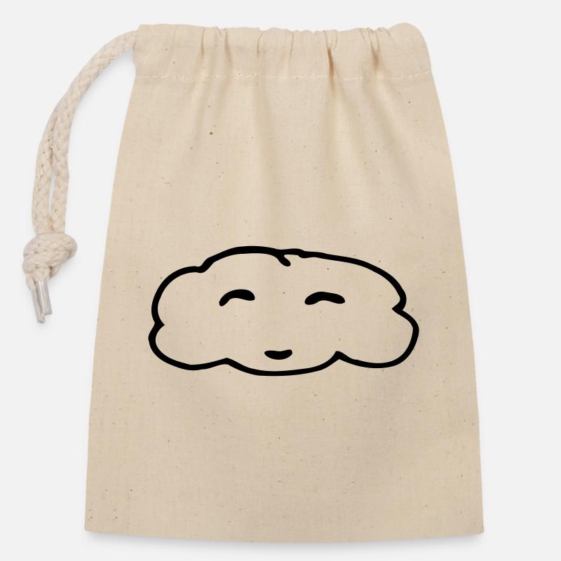 Cloud - Closable cotton gift bag (14x20cm) - nature