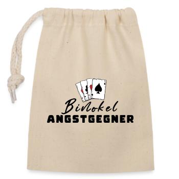 Binocular Fear Opponent - Closable cotton gift bag (14x20cm) - nature - Front