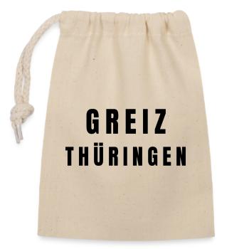 Greiz, Thuringe - Sac cadeau en coton avec cordon (14 x 20 cm) - nature - Devant