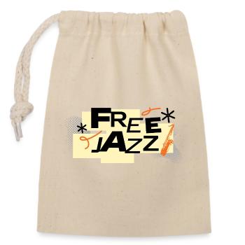 Free Jazz Typographie rétro audacieuse - Sac cadeau en coton avec cordon (14 x 20 cm) - nature - Devant
