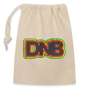 DnB Graffiti Junglist Grunge Logo - Closable cotton gift bag (14x20cm) - nature - Front