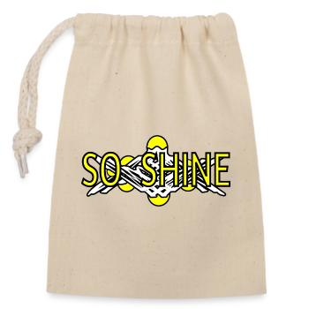 So_Shine - Closable cotton gift bag (14x20cm) - nature - Front