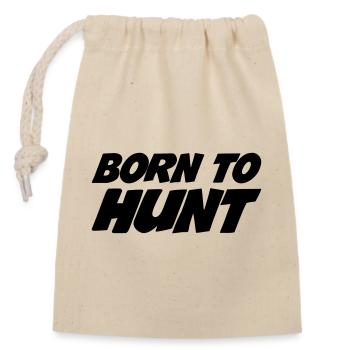 Né pour la chasse - Sac cadeau en coton avec cordon (14 x 20 cm) - nature - Devant
