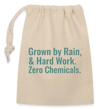 Sustainable Horticulture Sayings Regenerative Agriculture - Closable cotton gift bag (14x20cm) - nature - Front