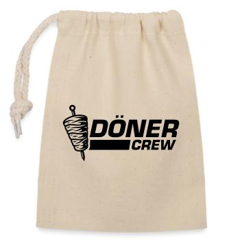 Döner Crew - Verschließbarer Geschenkbeutel aus Baumwolle (14x20cm) - Natur - Vorne