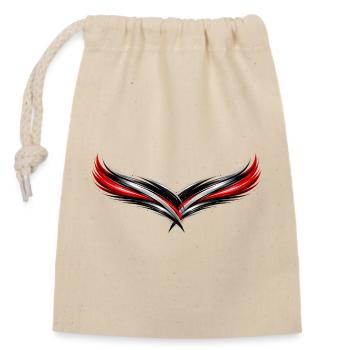 Sportliches Trikot Design Symmetrischer Effekt   - Verschließbarer Geschenkbeutel aus Baumwolle (14x20cm) - Natur - Vorne