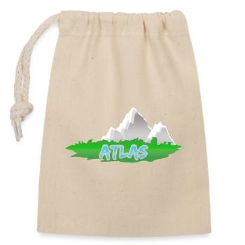 Design - Closable cotton gift bag (14x20cm) - nature - Front