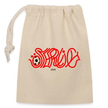 FB26 - Sac cadeau en coton avec cordon (14 x 20 cm) - nature - Devant