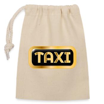 TAXI DRIVER TAXI DRIVER TRANSPORT - Closable cotton gift bag (14x20cm) - nature - Front