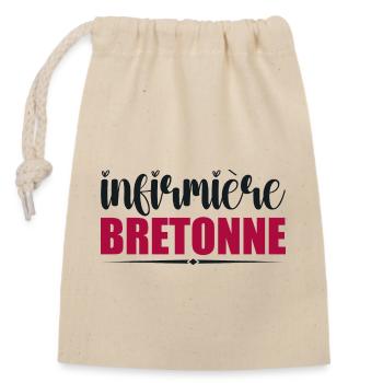 Bretonische Krankenschwester | Frau Geschenkidee | Bretagne - Verschließbarer Geschenkbeutel aus Baumwolle (14x20cm) - Natur - Vorne